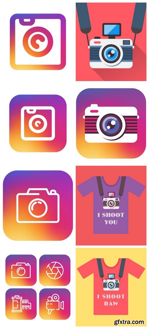 Instagram Icons 8X EPS