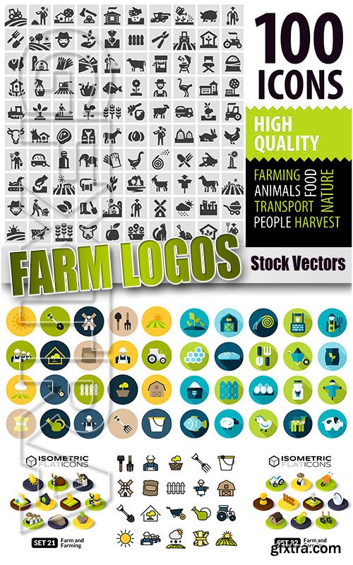 Farm icons - Stock Vectors