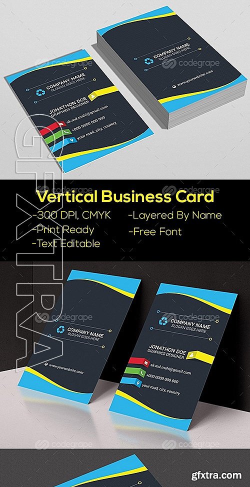 Vertical Business Card 9920