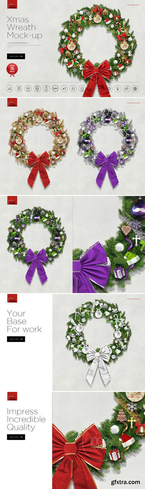 CM - Christmas Wreath Creator Mock-up 433105