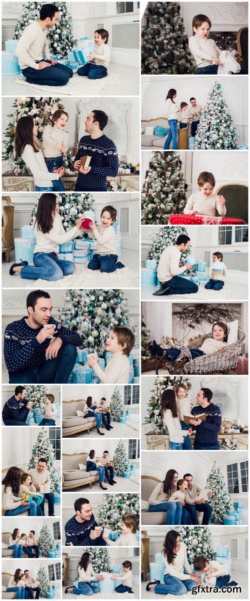 Family Christmas Pictures - 20 UHQ JPEG Stock Images