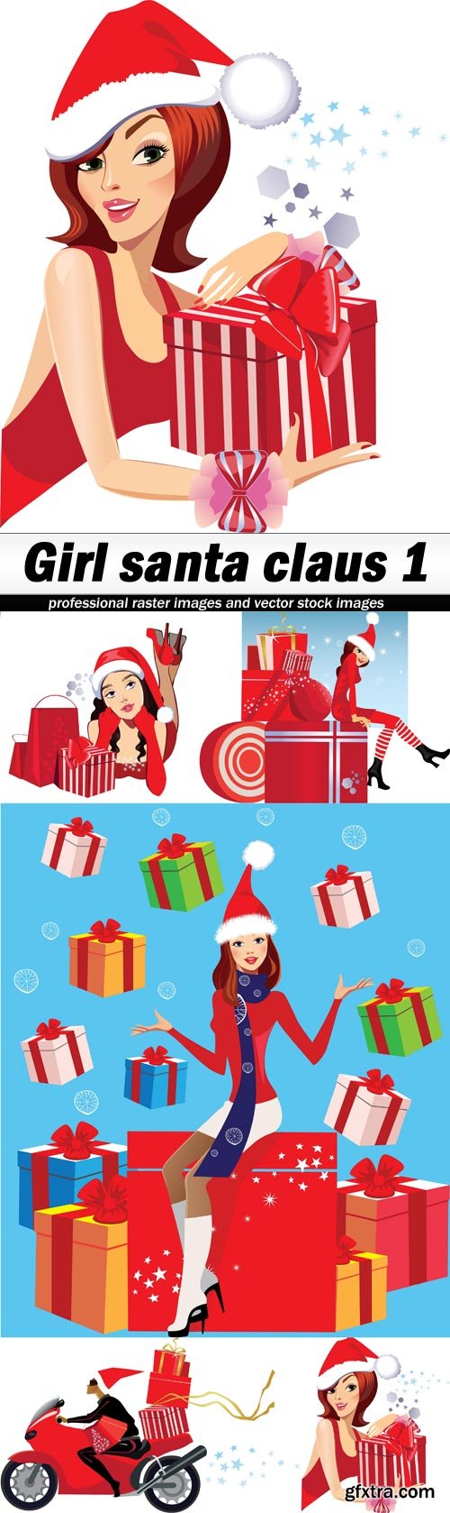Girl santa claus 1 - 5 EPS