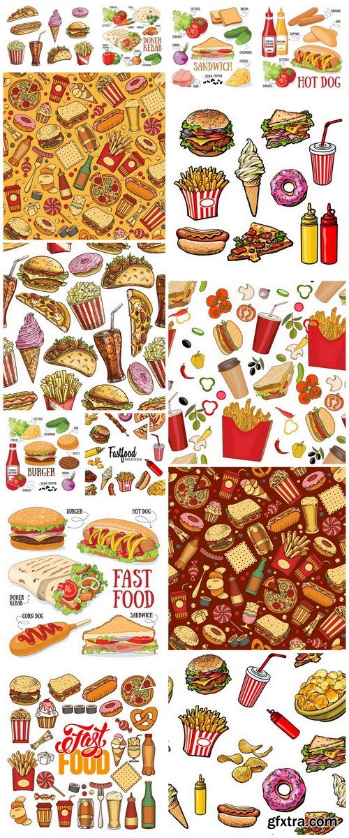 Vector Fast Food - 14 EPS