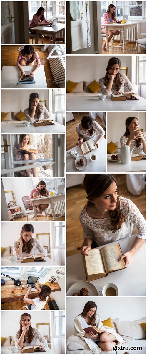 Woman Resting At Home - 14 UHQ JPEG Stock Images