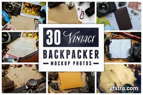 CreativeMarket - 30 Vintage Backpacker Photos 1084445