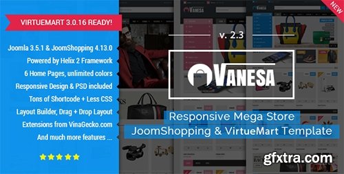 ThemeForest - Vanesa v2.3 - Mega Store Responsive Joomla Template - 9858594