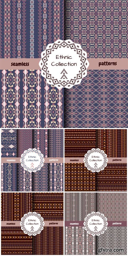 Ethnic vector patterns collection