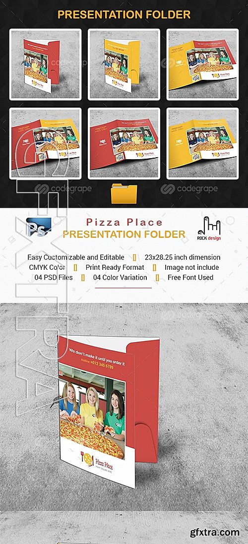 Pizza Place Presentation Folder 9636