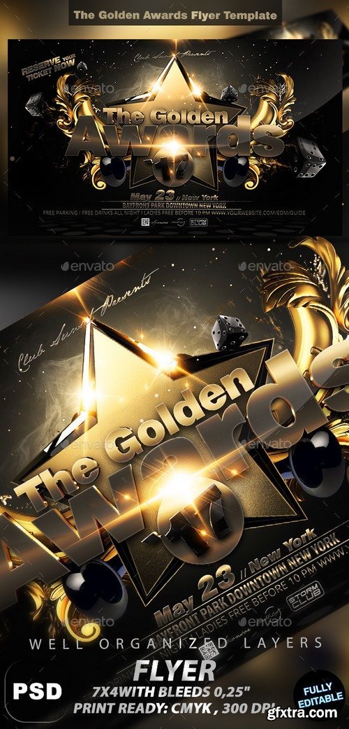 GraphicRiver - The Golden Awards Flyer Template 12064419