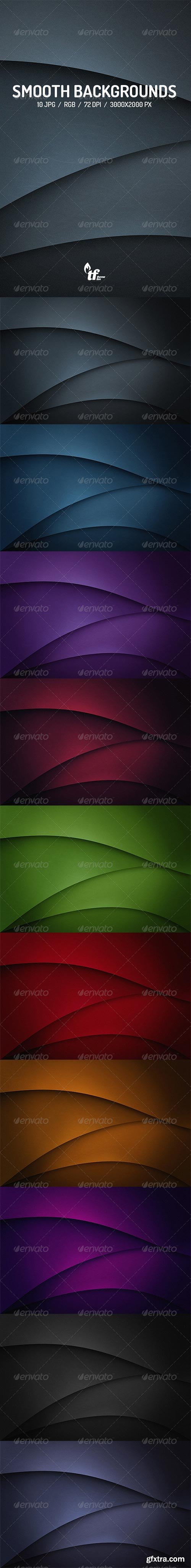 GraphicRiver - Flat Smooth Flow Backgrounds 7763856