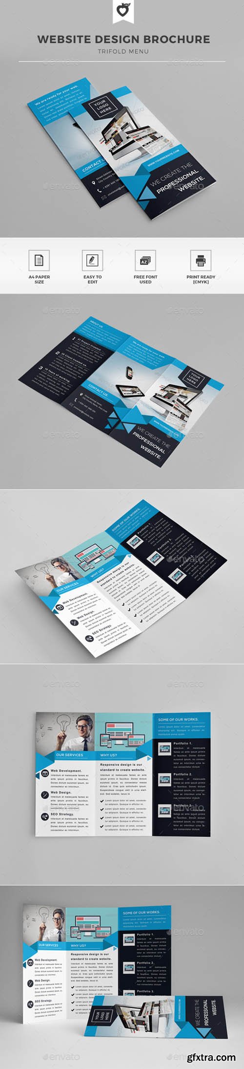 GR - Website Design Trifold Brochure 12504783
