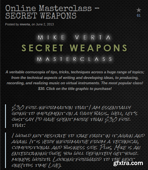 Mike Verta Secret Weapons Masterclass TUTORiAL-TZG