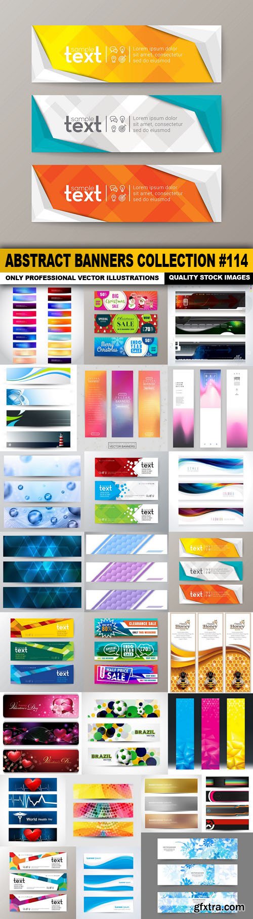 Abstract Banners Collection #114 - 25 Vectors