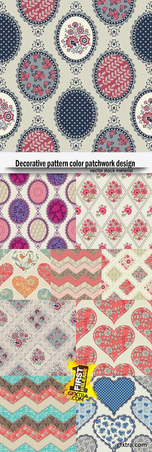 Decorative pattern color patchwork design
