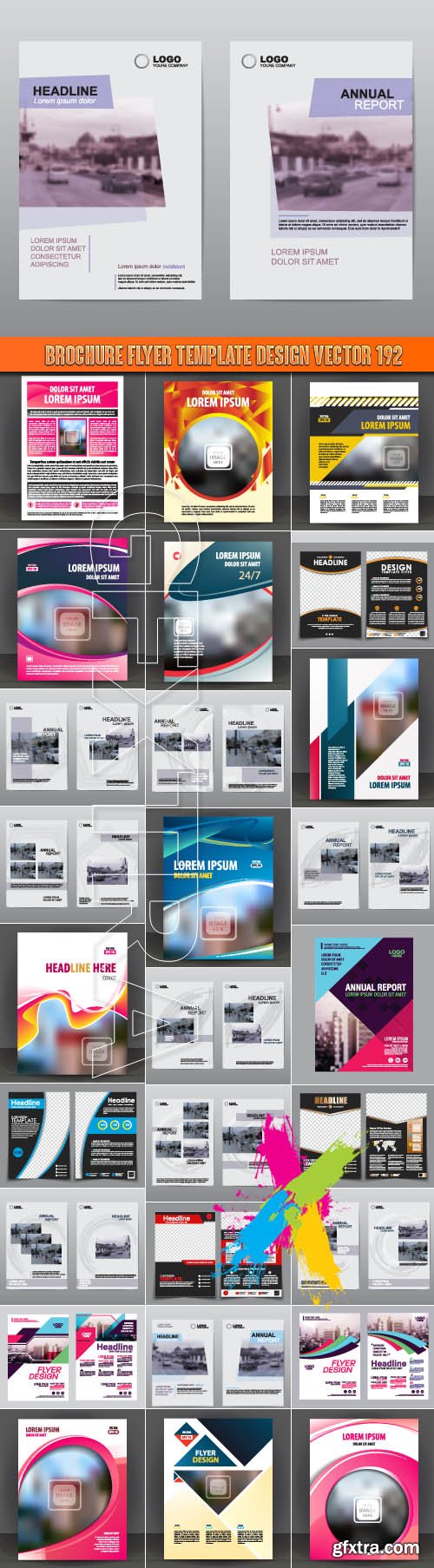 Brochure flyer template design vector 192