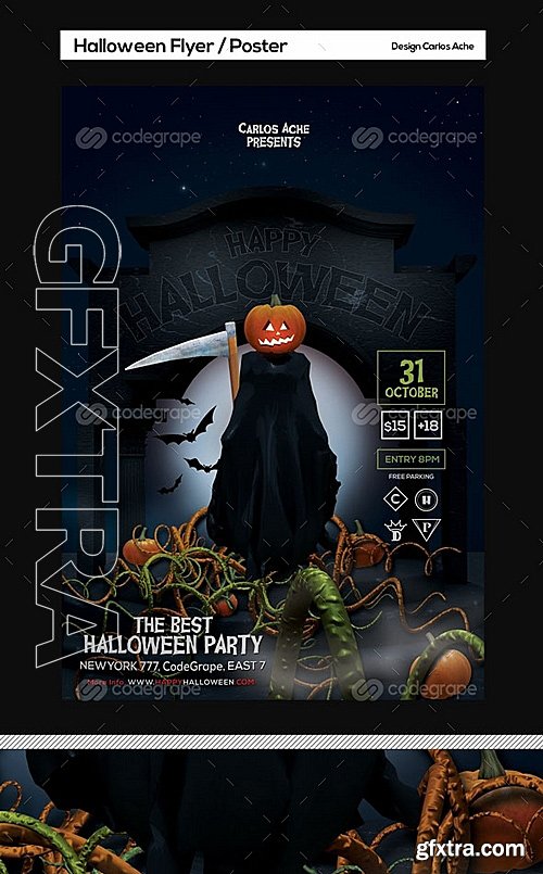 Halloween Flyer and Poster Template 10721