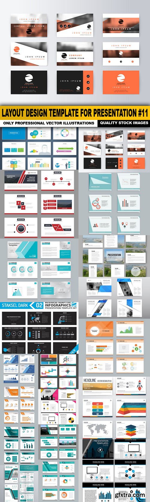 Layout Design Template For Presentation #11 - 20 Vector