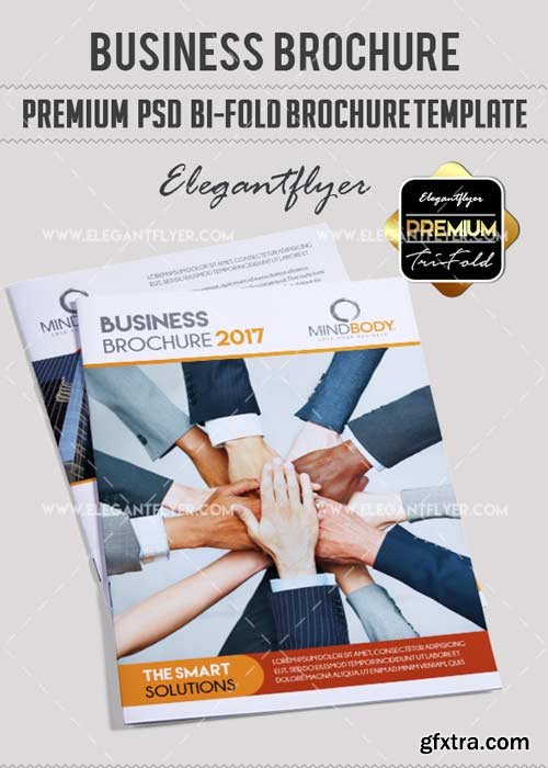 Business V8 Premium Bi Fold PSD Brochure Template