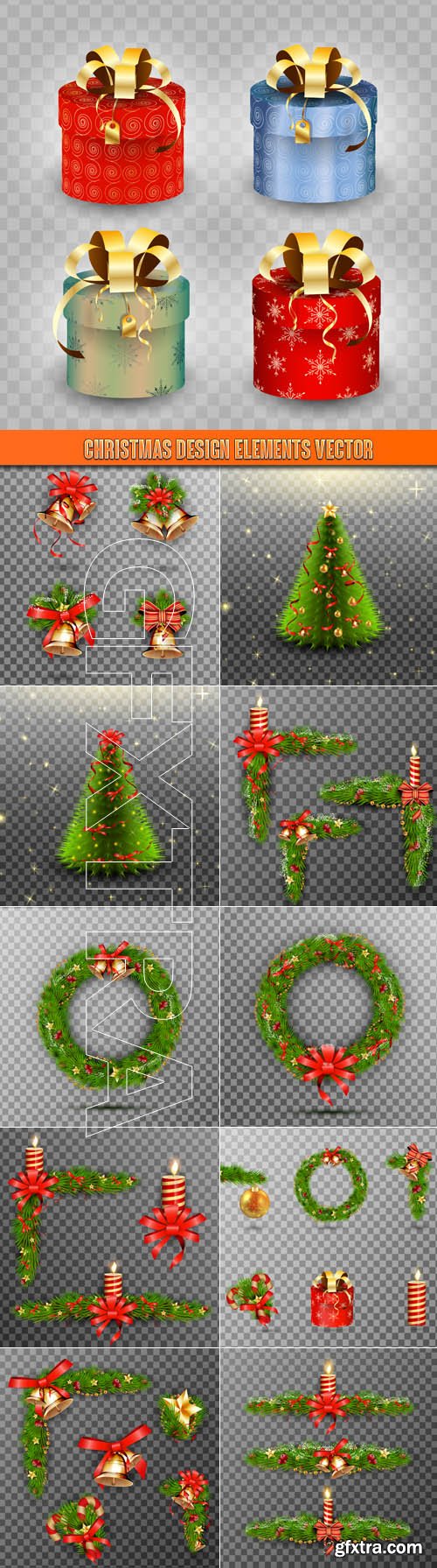 Christmas design elements vector