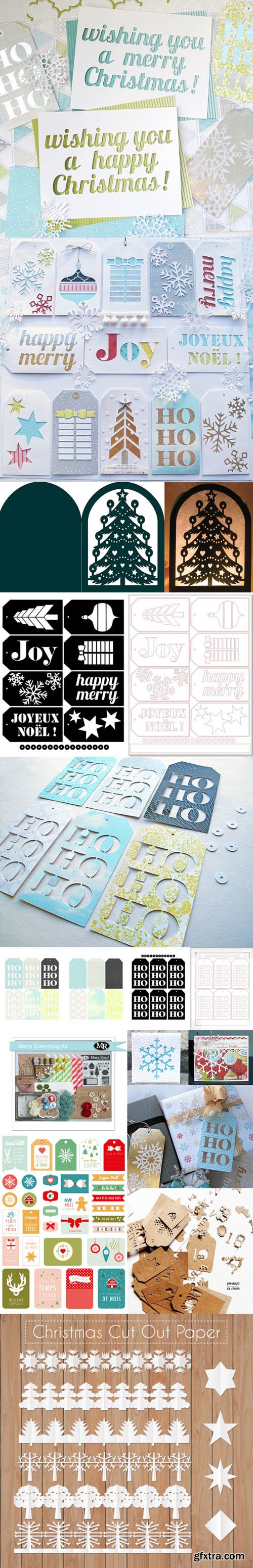Huge Collection of Christmas Cutting Files (Silhouette/Tag/Lantern/Card)
