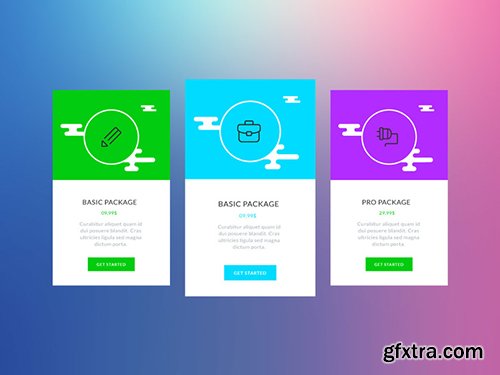 EPS Vector Design Elements - Colorful Pricing Tables 2016