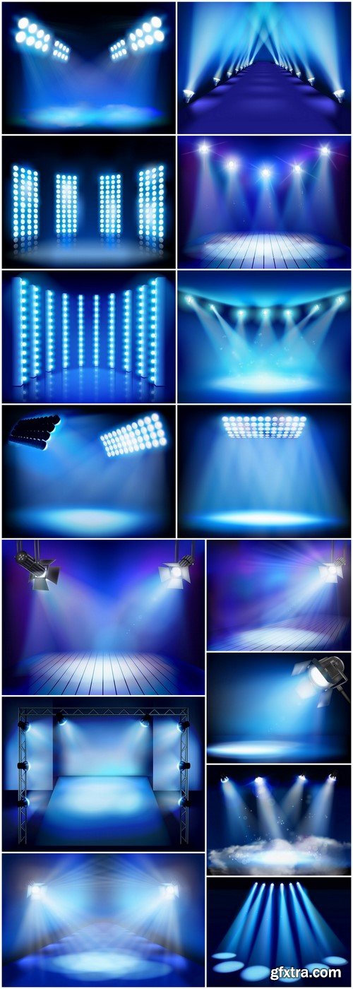Stage Lighting - 15xAI Vector Stock