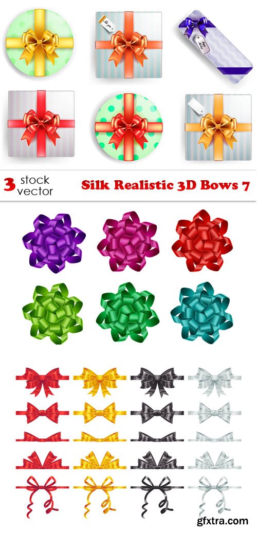 Vectors - Silk Realistic 3D Bows 7