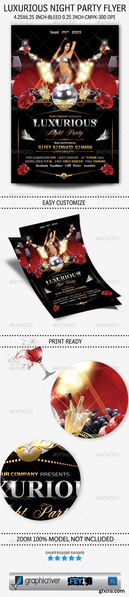 Graphicriver Luxurious Night Party Flyer 5483436