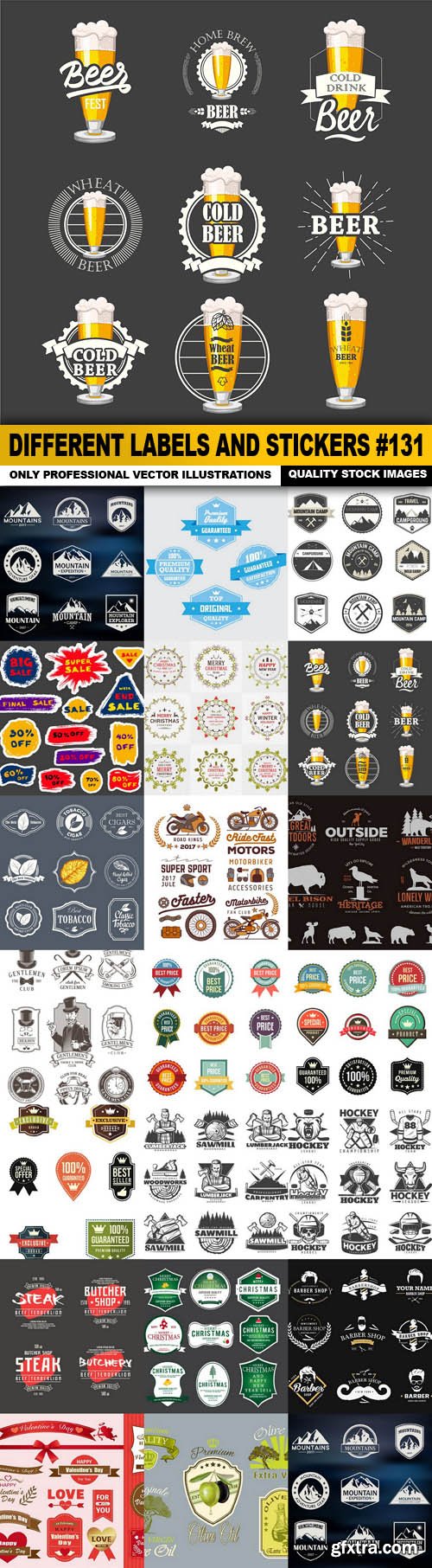 Different Labels And Stickers #131 - 20 Vector