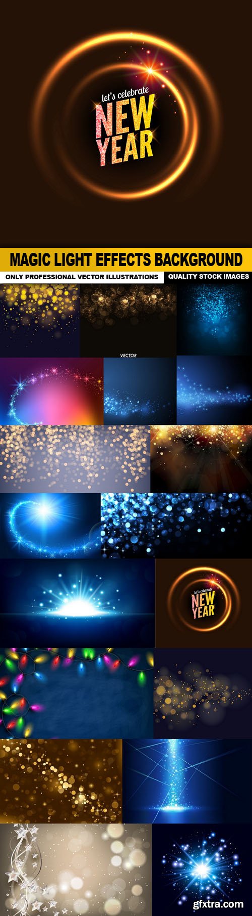 Magic Light Effects Background - 18 Vector