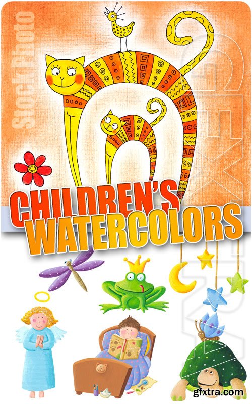 Children\'s watercolors - UHQ Stock Photo