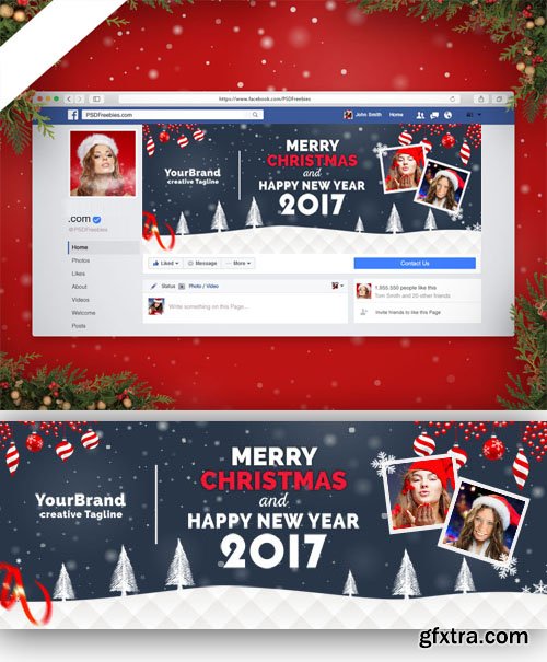Christmas Facebook Cover PSD Template