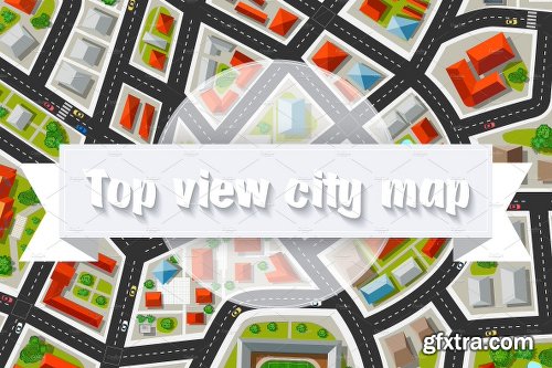 CreativeMarket City top view Bundle map city 1121360