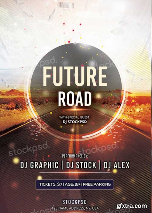 Future Road V5 PSD Flyer Template