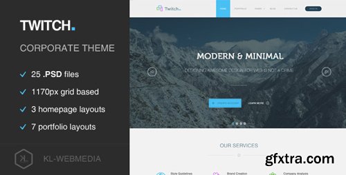 ThemeForest - Twitch - Corporate PSD Template 7652198
