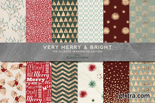Textures - Merry Christmas Golden Holiday Set