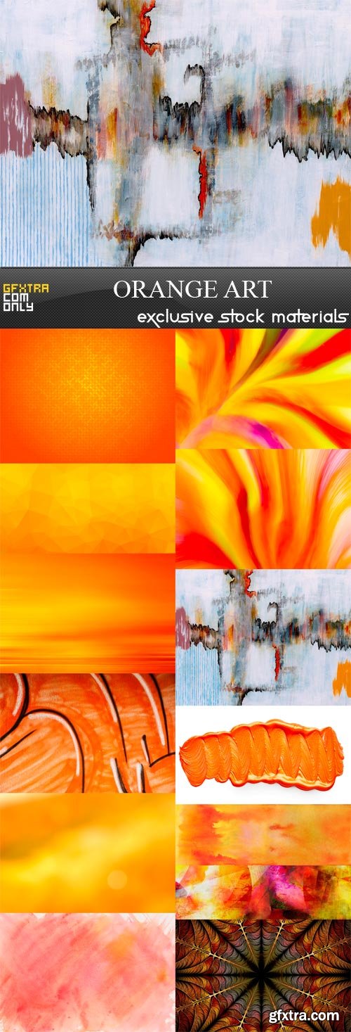 Orange Art - 13 x JPEGs