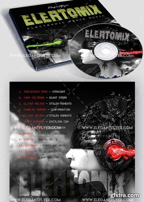 Electromix V2 Premium CD Cover PSD Template