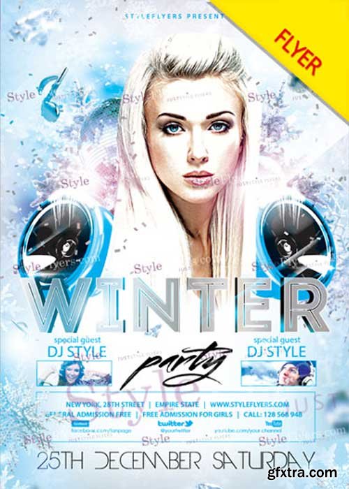 Winter Party V11 PSD Flyer Template