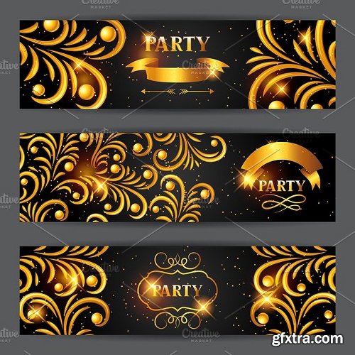 CreativeMarket Celebration party banners. 1122792