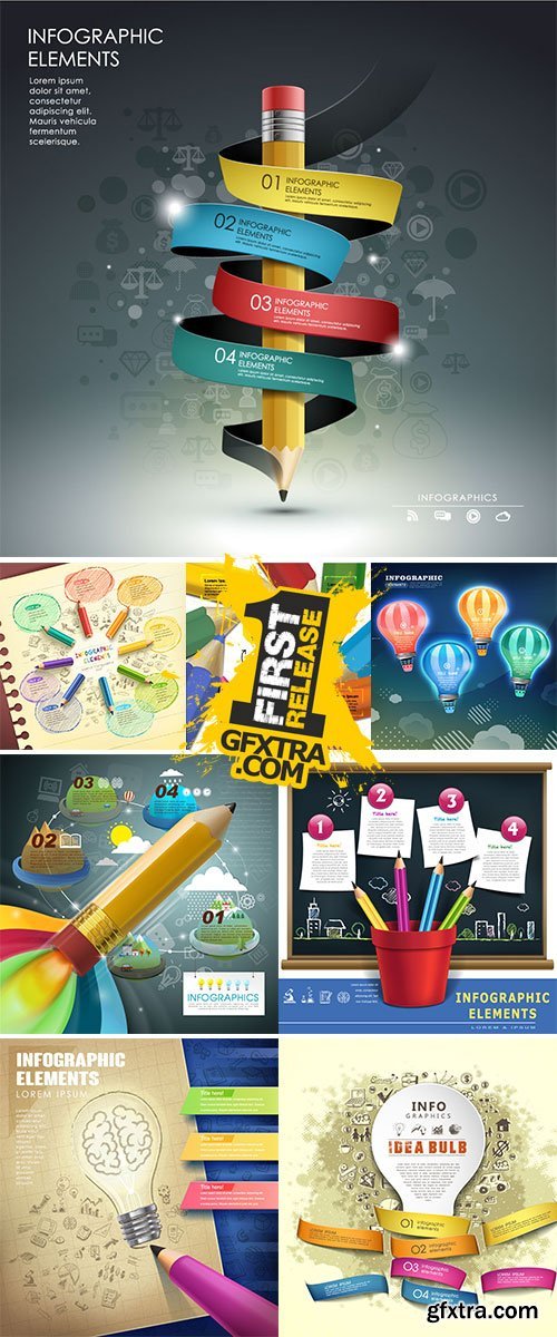 Stock Creative education infographics
