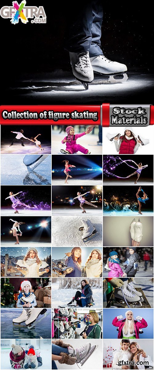 Collection of figure skating ice skates 25 HQ Jpeg