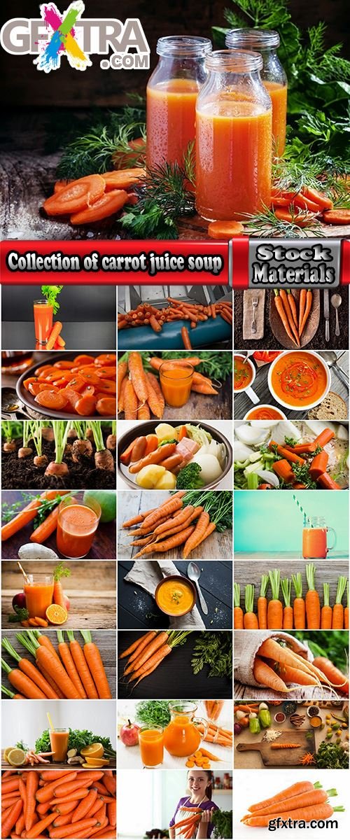 Collection of carrot juice soup vitamin drink 25 HQ Jpeg
