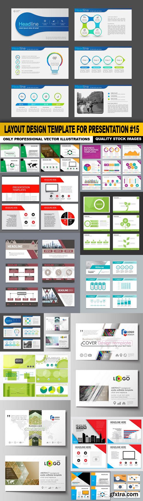 Layout Design Template For Presentation #15 - 15 Vector