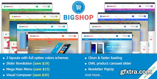 ThemeForest - BigShop v1.0 - Responsive Multi-Purpose Woocommerce WordPress Theme - 15919158