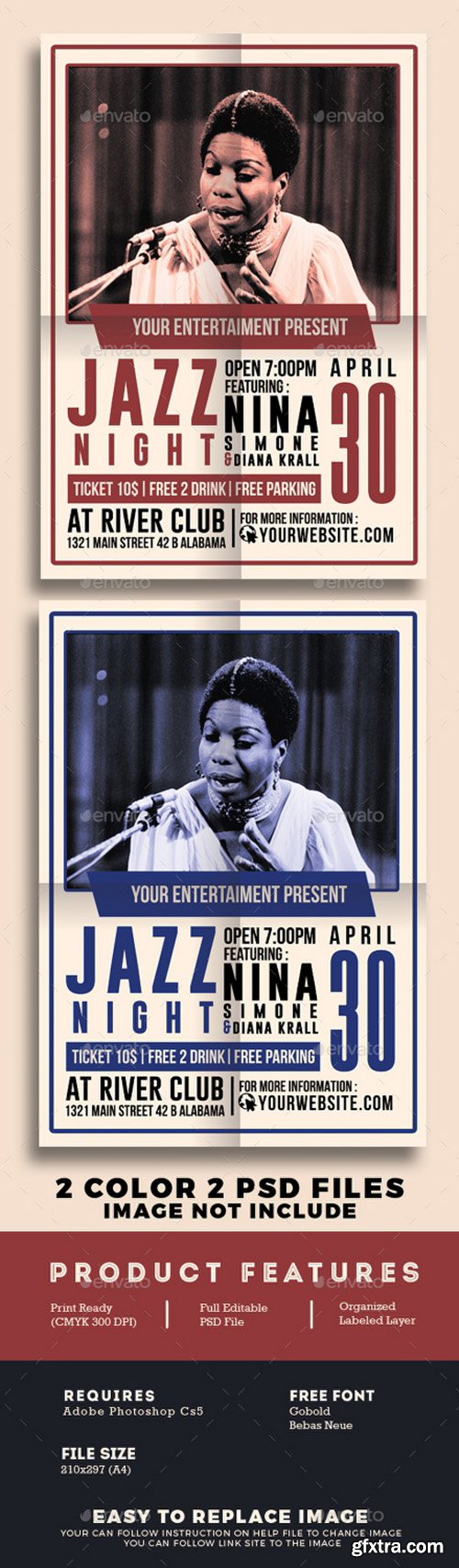 Graphicriver Jazz Night Flyer Poster 15945315
