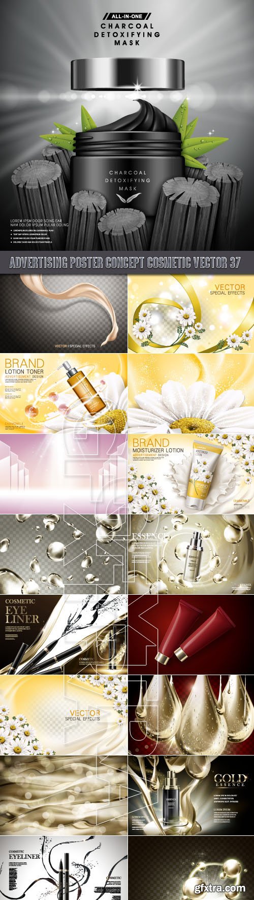 Advertising Poster Concept Cosmetic vector 37