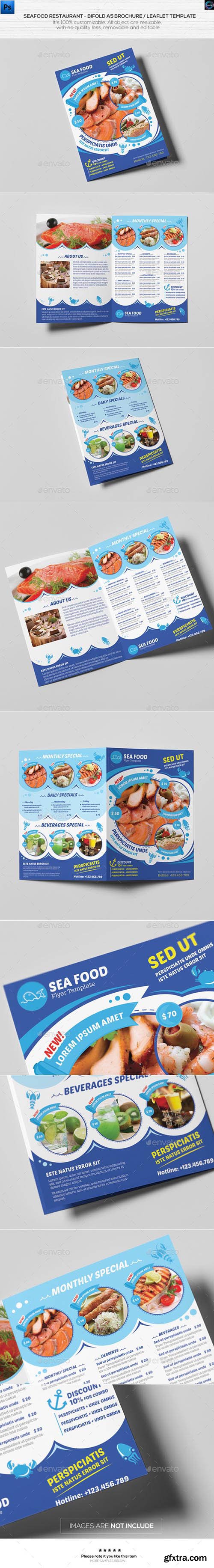 Graphicriver Seafood Restaurant-A5 Brochure/Leaflet Template 12341412
