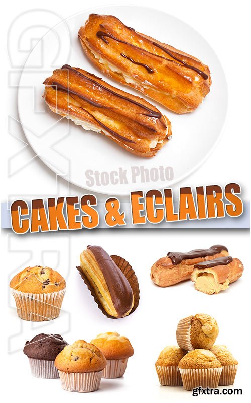 Cake and Eclair - UHQ Stock Photo