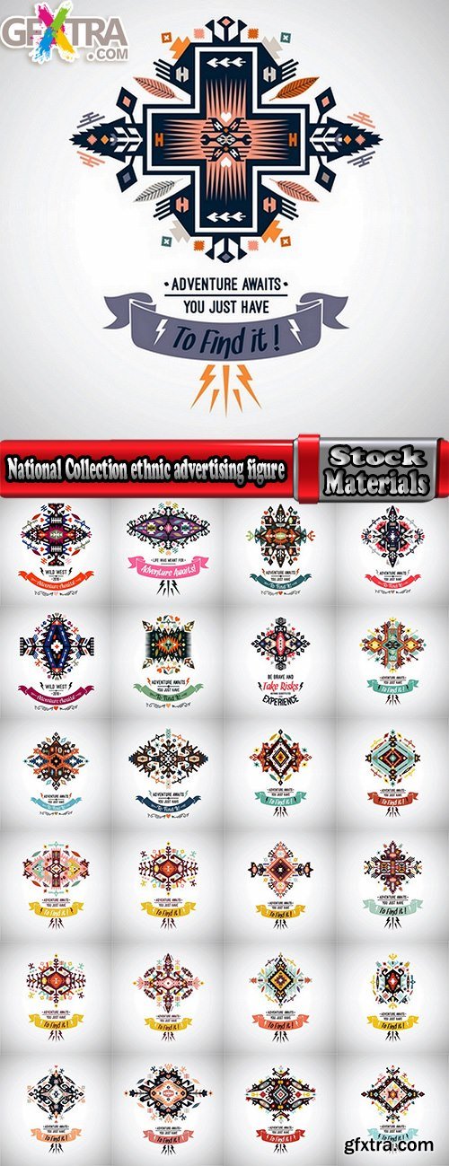 National Collection ethnic advertising figure for clothes and things 25 EPS